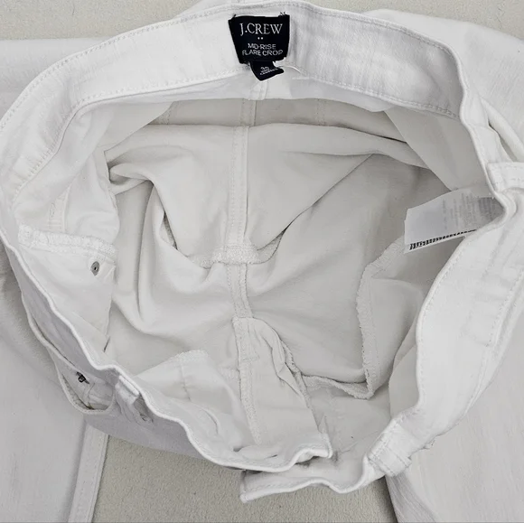 NEW J.CREW Flare Crop Ankle Jeans  Womens Stretch Mid-Rise  Sz 30 (8-10) - Picture 7 of 16